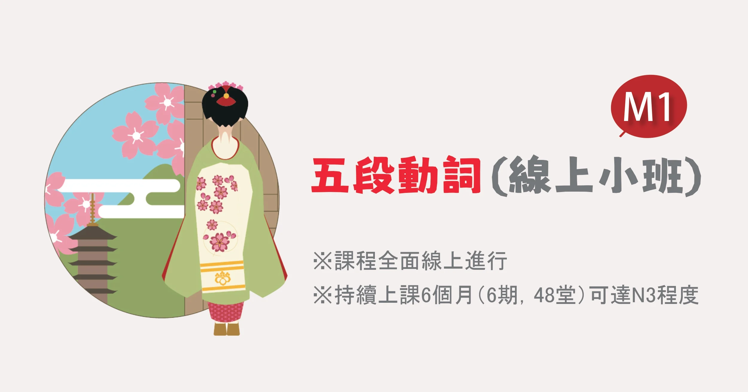 五段動詞線上小班 Page M1